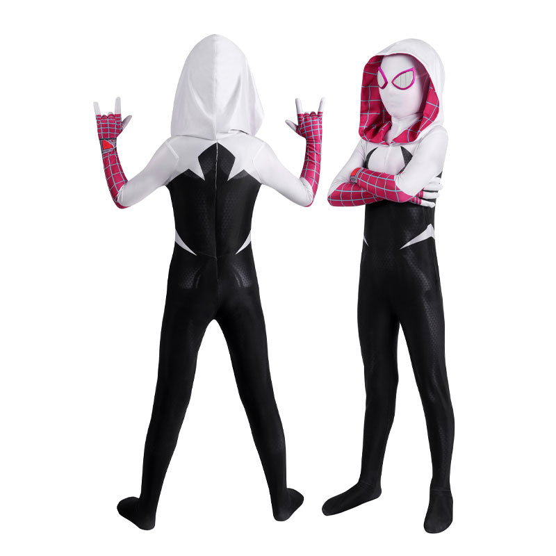 Choose the perfect Gwen Stacy jumpsuit  cosplay costume for your child.