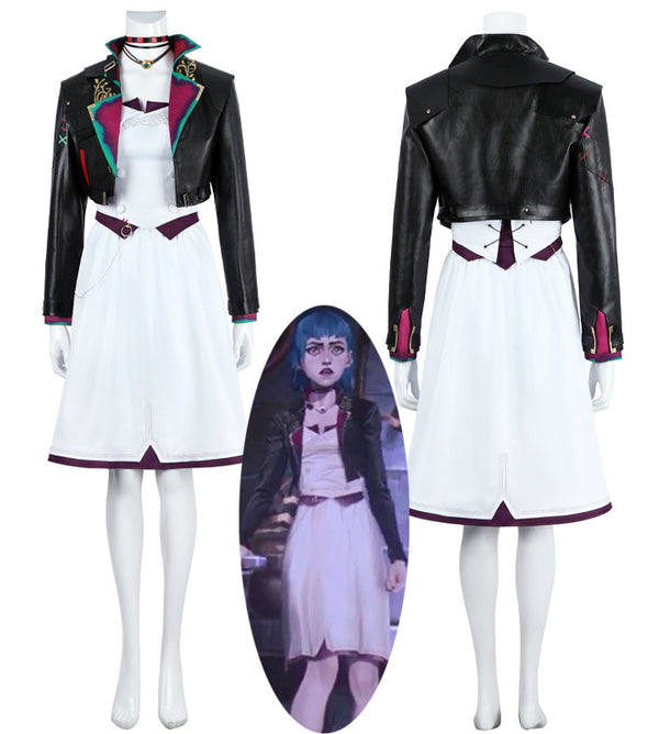 Arcane Season 2 League of Legends LOL Universe Jinx Powder Dress Cosplay Costume