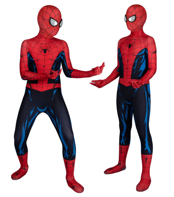 Marvel's Spiderman Vintage Comic Book Suit Kids Jumpsuits Cosplay Costume