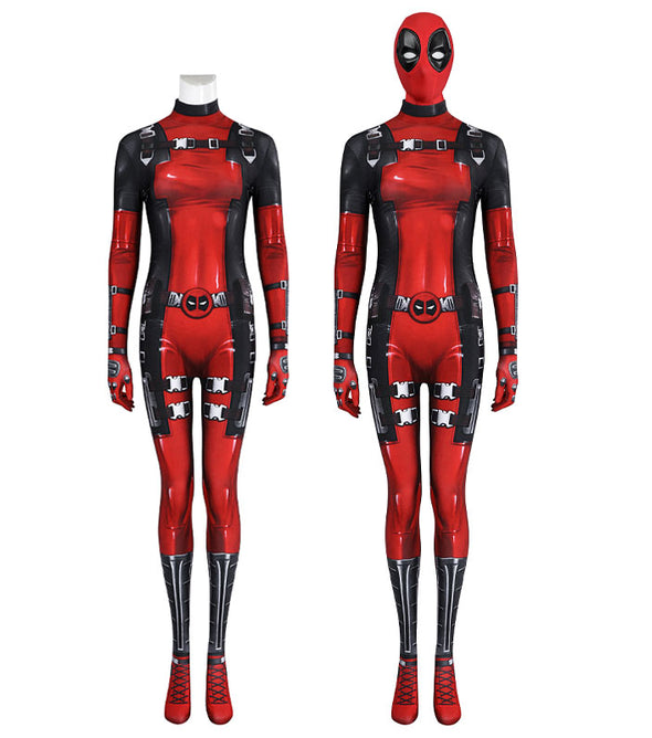 Deadpool 3 Lady Deadpool Comic Version Jumpsuit Cosplay Costumes