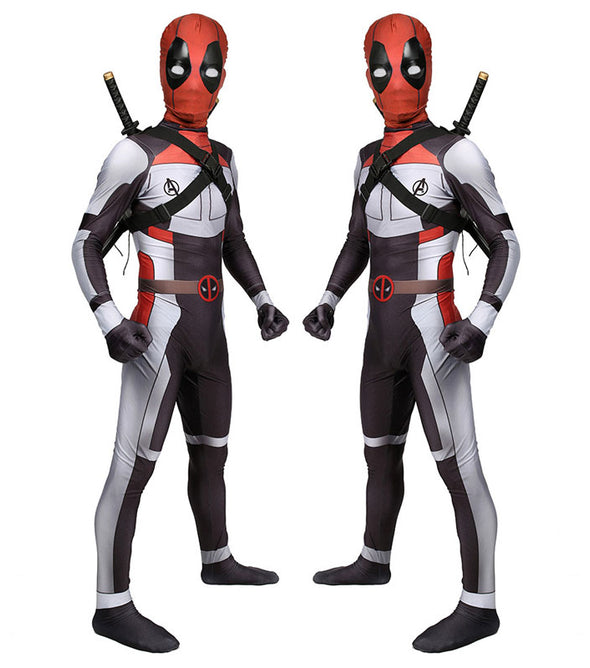 Deadpool Wade Wilson White Jumpsuit Cosplay Costumes