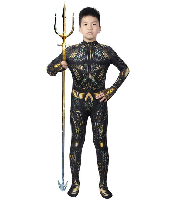 Justice League 2017 Aquaman Arthur Curry Kids Jumpsuit Cosplay Costumes
