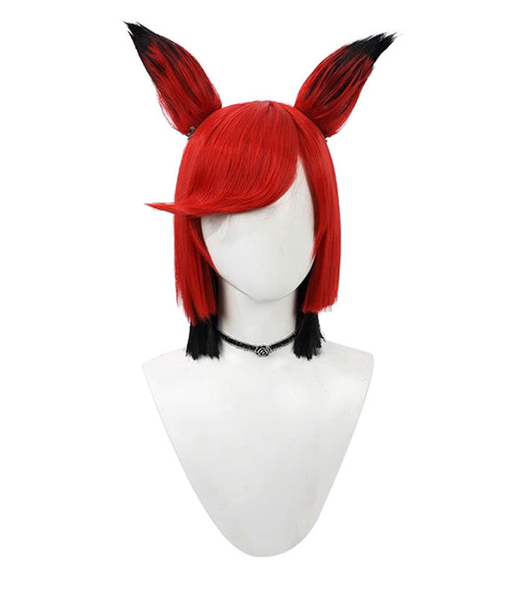 Hazbin Hotel Alastor Cosplay Wigs With Ear Props