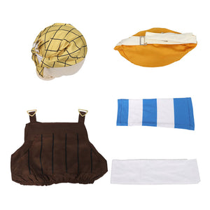 Anime One Piece Usopp Overalls Cosplay Costumes