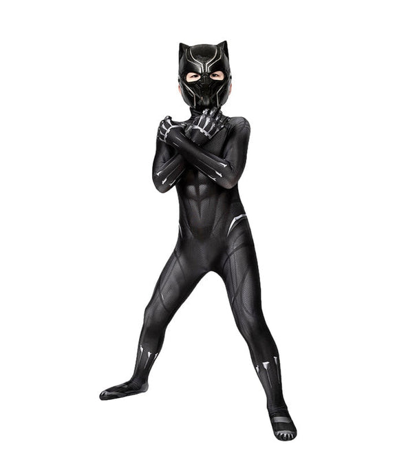 Movie Captain America Civil War Black Panther Children Jumpsuit Cosplay Costume - Cosplay Clans