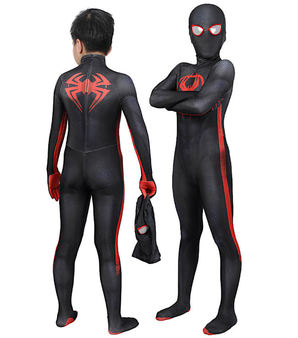 Spider-Man: Across The Spider-Verse Miles Morales Kids Jumpsuit Cosplay Costumes