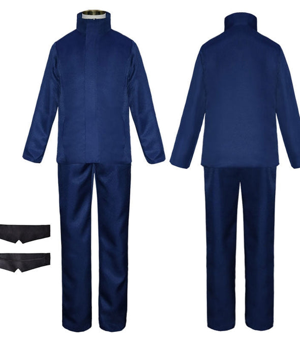Anime Jujutsu Kaisen Satoru Gojo Child Outfits Cosplay Costume with Blindfold