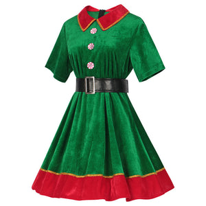 2023 Christmas Green Dress Cosplay Costumes