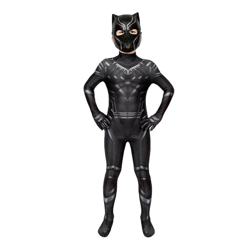 Anime Black Panther Children Jumpsuit Cosplay Costume - Cosplay Clans