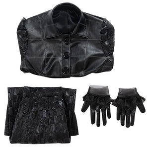 Movie Cruella de Vil Leather Fullsuit Halloween Cosplay Costumes