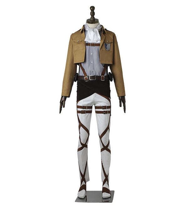 Anime Attack on Titan Levi Ackerman Survey Corps Uniform Set Cosplay Costume