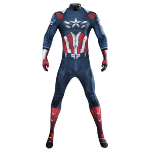 Marvel Captain America 4 Sam Wilson Captain America Jumpsuit Cosplay Costumes