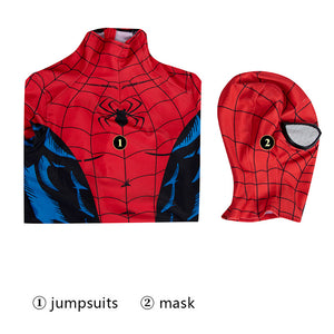 Marvel's Spiderman Vintage Comic Book Suit Kids Jumpsuits Cosplay Costume