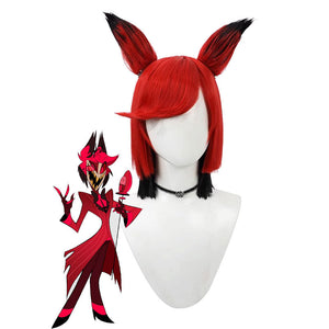 Hazbin Hotel Alastor Cosplay Wigs With Ear Props