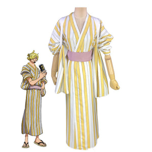 One Piece Vinsmoke Sanji Kimono Cosplay Costumes