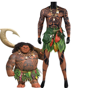 Movie Disney Animation Moana 2 Maui Cosplay Costumes