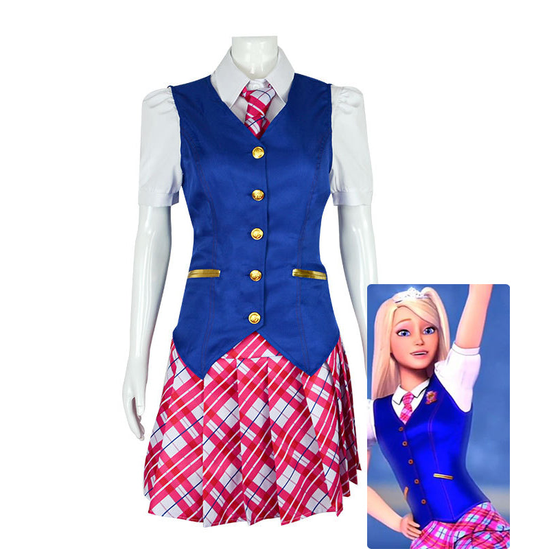 Barbie Princess Charm School Cosplay Costumes Delancy Devin Hadley Uniform Cosplay Plan