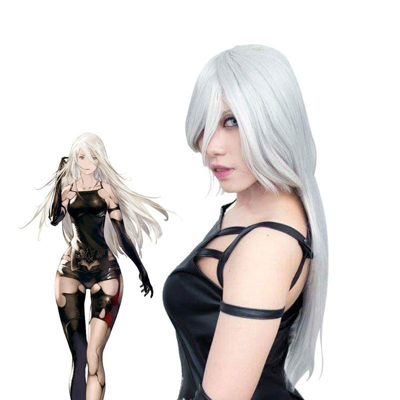 Nier: Automata Yorha A2 Type a No.2 Long Silver Cosplay Wigs