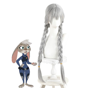 Disney Zootopia Officer Judy Hopps Double Braids Cosplay Wigs