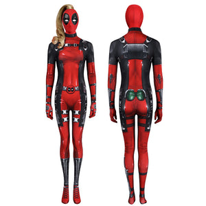 Deadpool 3 Lady Deadpool Comic Version Jumpsuit Cosplay Costumes