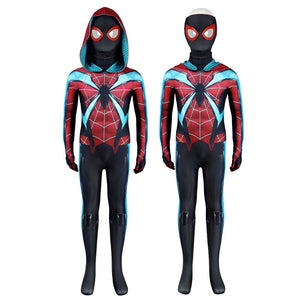 Marvel's Spider Man 2 Miles Morales EVOLVED SUIT Kids Jumpsuit Cosplay Costumes