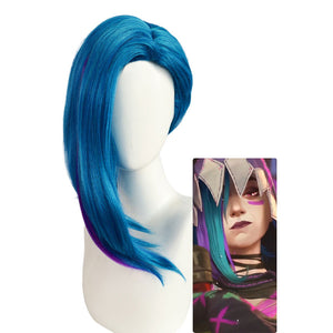 Game LOL Arcane Season 2 Jinx Ponytail Cosplay Wigs