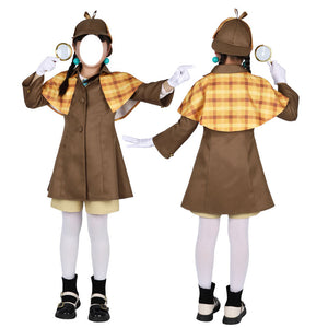 Princess Peach Showtime Detective Peach Kids Cosplay Costumes