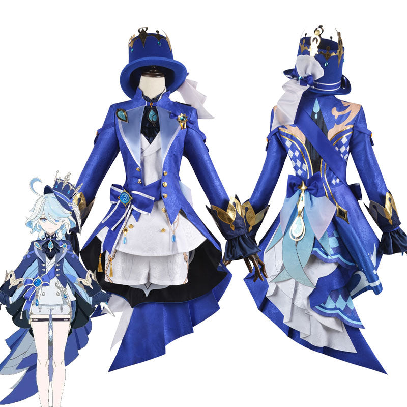 Genshin Impact Furina de Fontaine White Cosplay Costumes