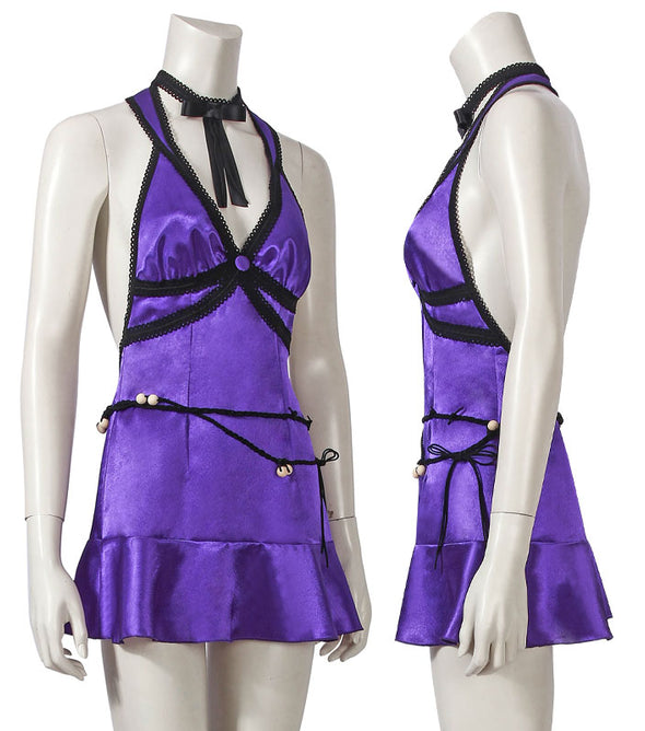 Final Fantasy VII Remake Tifa Lockhart Purple Dress Cosplay Costumes