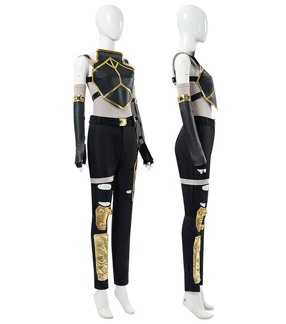 Game LOL Arcane 2 Vi Combat Suit Cosplay Costumes