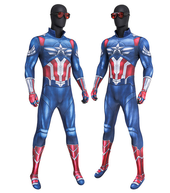 Marvel Captain America: Brave New World Sam Wilson Captain Jumpsuit Cosplay Costume