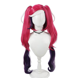 Anime Hazbin Hotel Velvette Twin Ponytails Cosplay Wigs