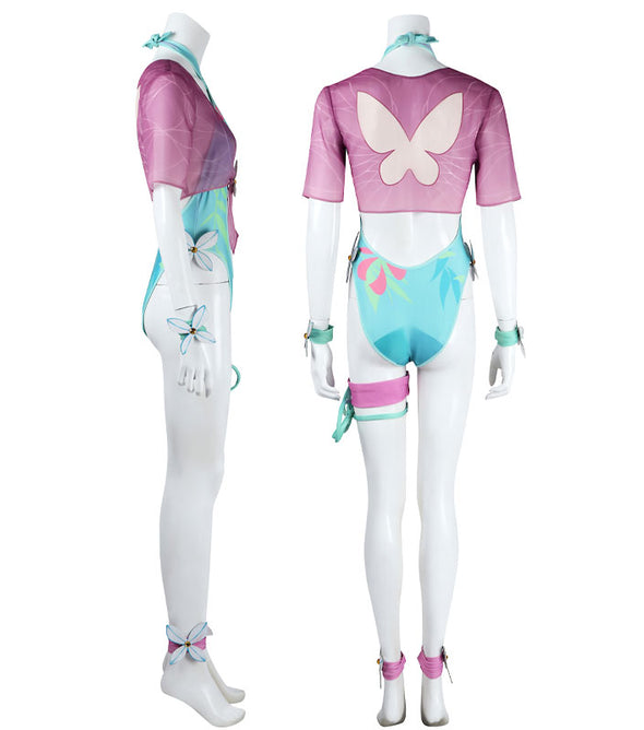 Marvel Rivals Psylocke Breezy Butterfly Cosplay Costumes