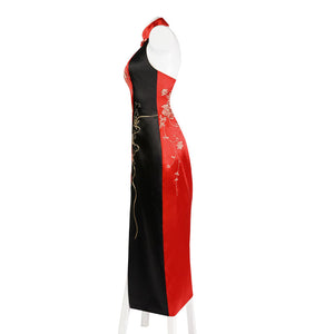 Resident Evil 4 Ada Wong Cheongsam Black Red Cosplay Costumes