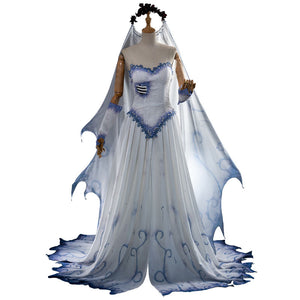 Tim Burton's Corpse Bride Emily Wedding Dress Cosplay Costumes