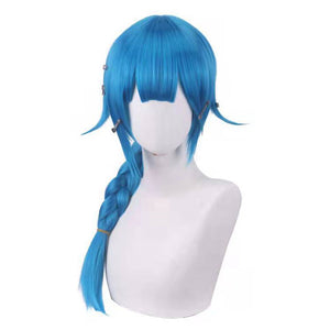 LOL Arcane Young Jinx Powder Blue Cosplay Wigs