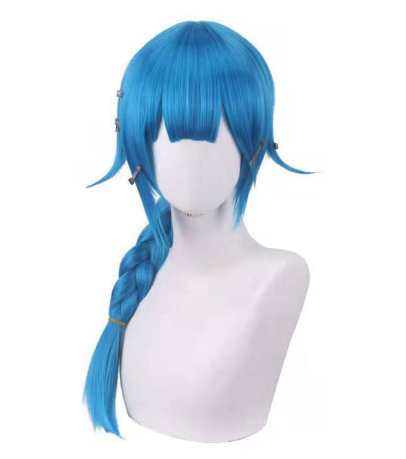 LOL Arcane Young Jinx Powder Blue Cosplay Wigs