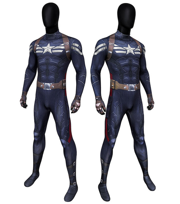 Captain America: The Winter Soldier Steve Rogers Captain America Jumpsuit Cosplay Costume