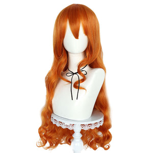 Anime One Piece Nami Orange Long Cosplay Wigs