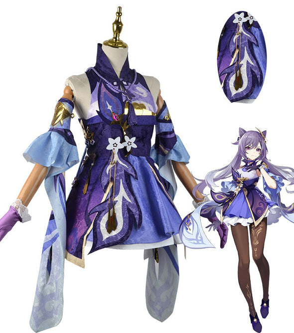 Genshin Impact Keqing Cosplay Costumes