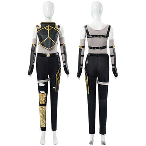Game LOL Arcane 2 Vi Combat Suit Cosplay Costumes