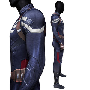 Captain America: The Winter Soldier Steve Rogers Captain America Jumpsuit Cosplay Costume