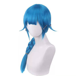 LOL Arcane Young Jinx Powder Blue Cosplay Wigs