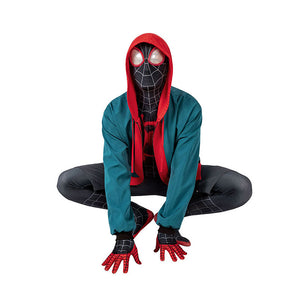 Spider-Man: Into the Spider-Verse Miles Morales Jumpsuit With Coat Fullset Cosplay Costumes