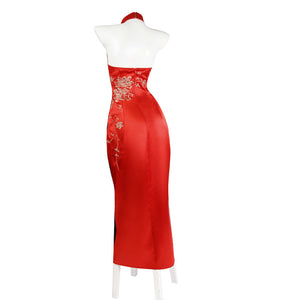 Resident Evil 4 Ada Wong Cheongsam Black Red Cosplay Costumes