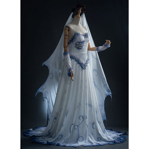 Tim Burton's Corpse Bride Emily Wedding Dress Cosplay Costumes