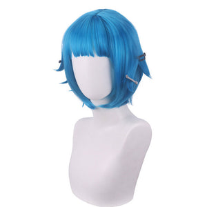 LOL Arcane Young Jinx Blue Short Cosplay Wigs