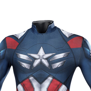 Marvel Captain America 4 Sam Wilson Captain America Jumpsuit Cosplay Costumes