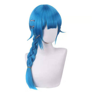 LOL Arcane Young Jinx Powder Blue Cosplay Wigs