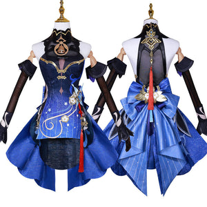 Genshin Impact Twilight Blossom Ganyu Cosplay Costumes